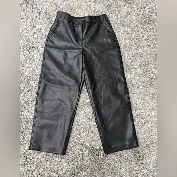 Babaton Command Cropped Leather Pants - Size 6 - Picture 1 of 3
